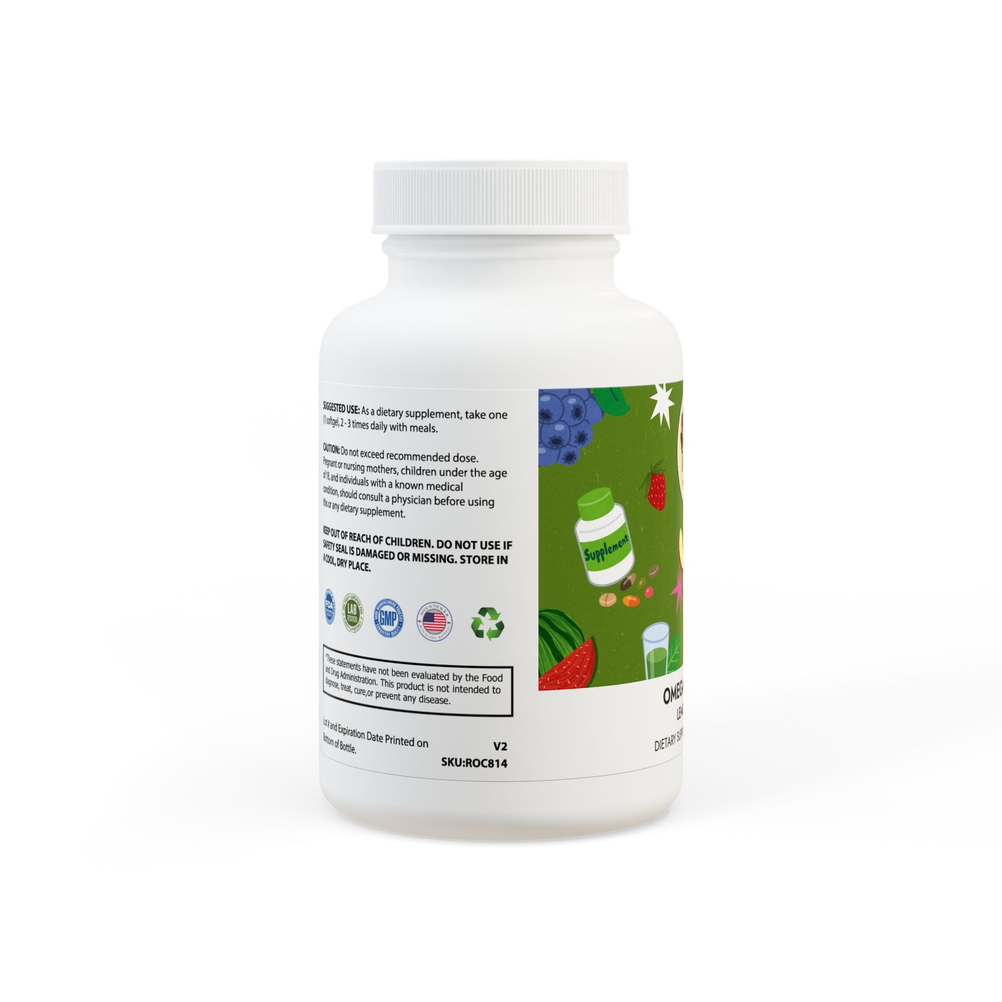 Omega 3 Fish Oil Supplement (60 Softgels) - Image 2