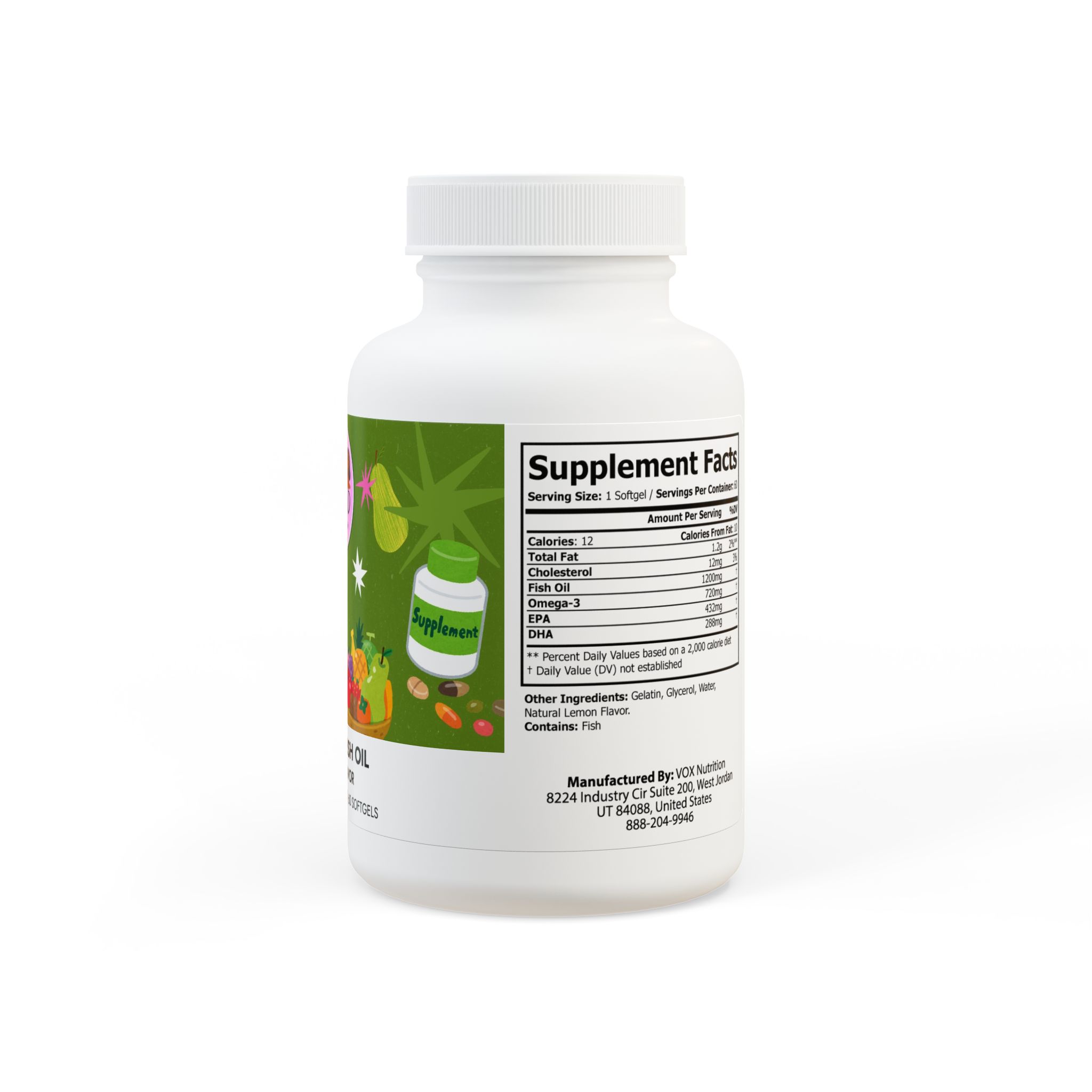 Omega 3 Fish Oil Supplement (60 Softgels) - Image 3