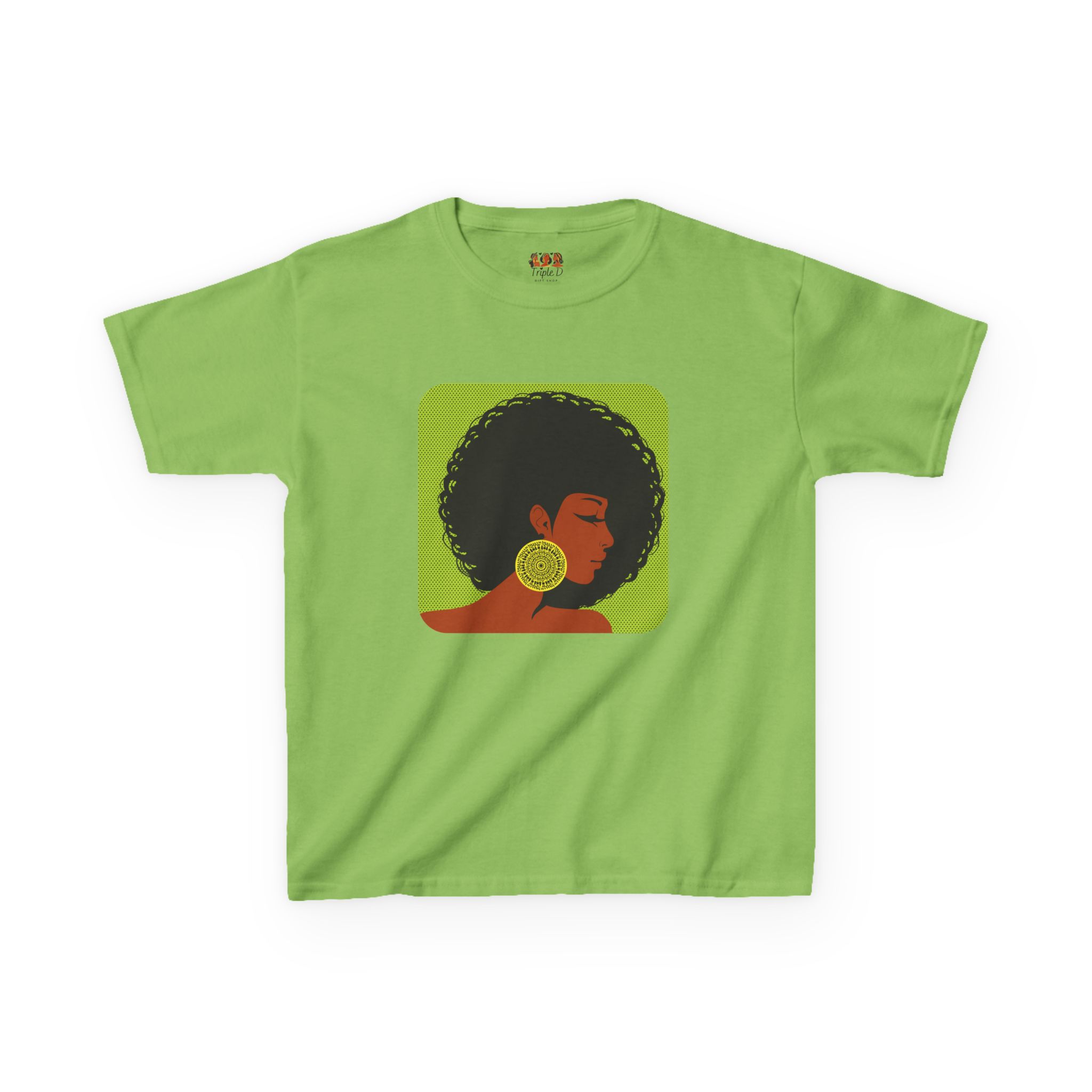Afrocentric Kids Heavy Cotton™ T-Shirt - Black African American Girl Pride Cultural Shirt, Fun Children’s Apparel - Image 9