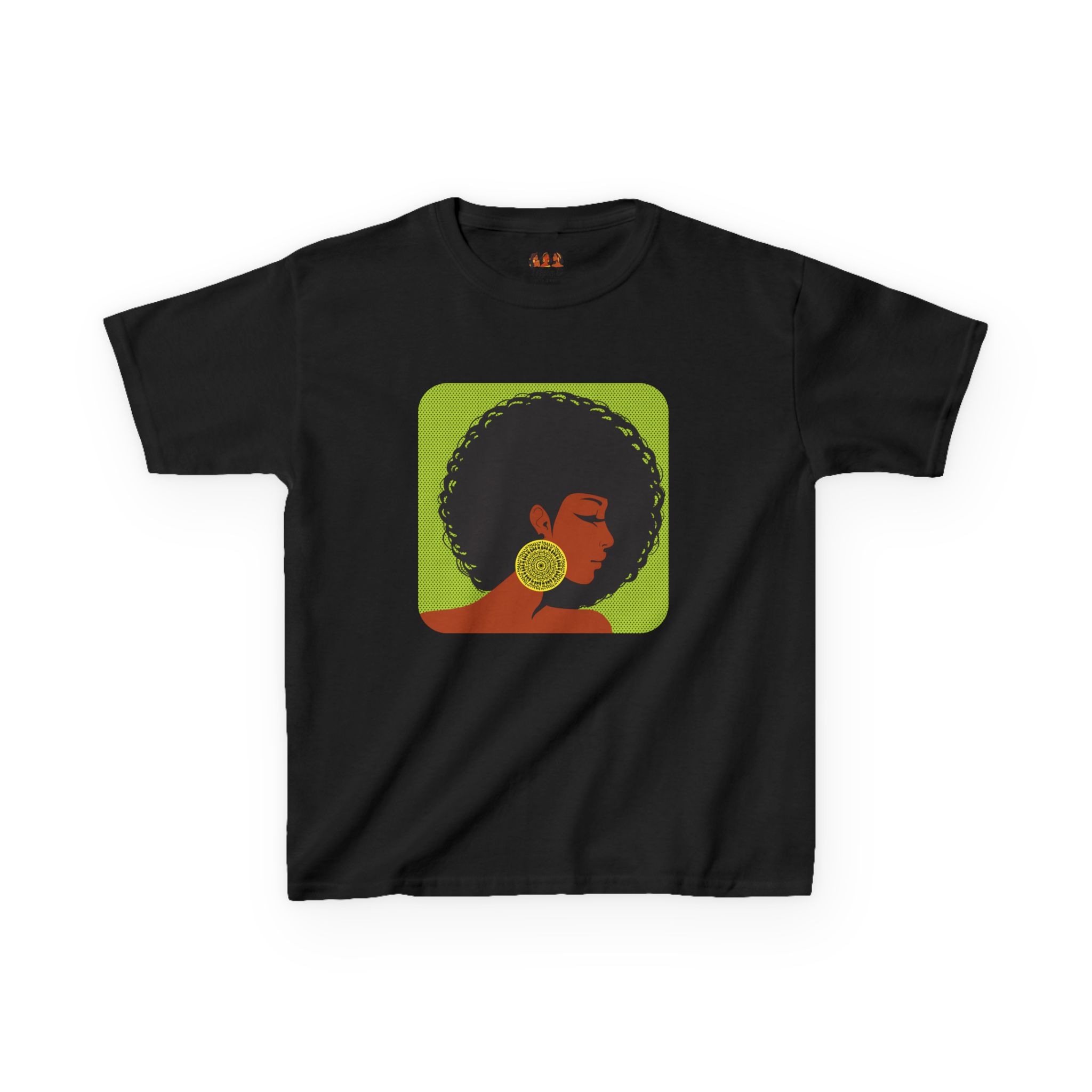 Afrocentric Kids Heavy Cotton™ T-Shirt - Black African American Girl Pride Cultural Shirt, Fun Children’s Apparel - Image 5