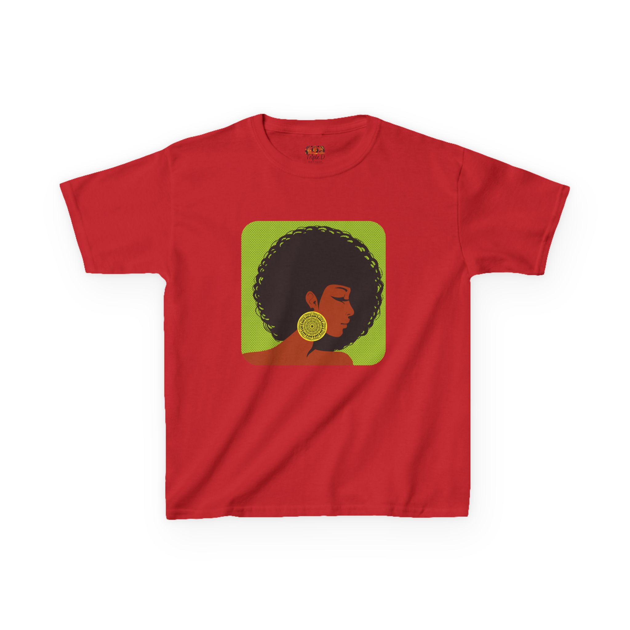 Afrocentric Kids Heavy Cotton™ T-Shirt - Black African American Girl Pride Cultural Shirt, Fun Children’s Apparel - Image 23