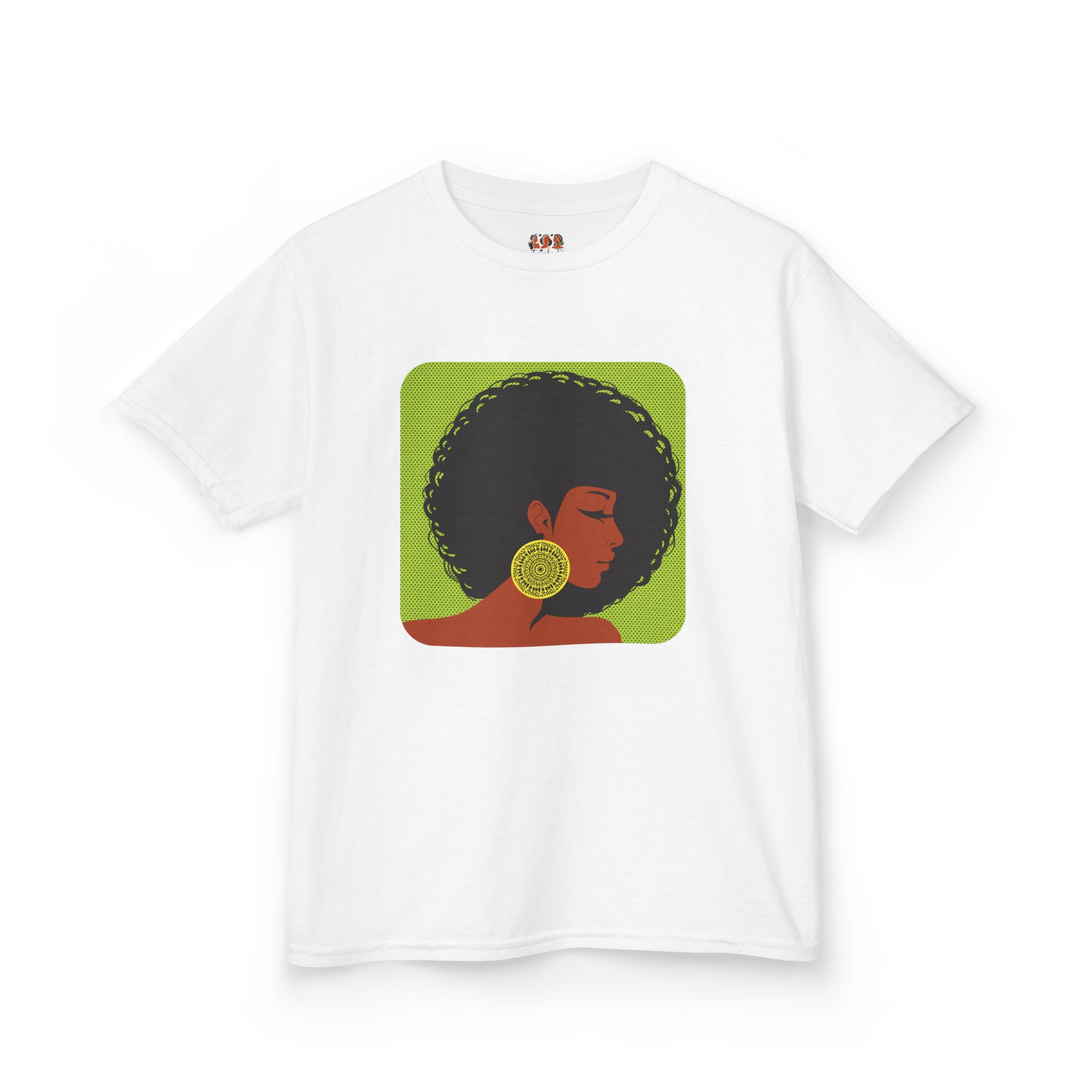 Afrocentric Kids Heavy Cotton™ T-Shirt - Black African American Girl Pride Cultural Shirt, Fun Children’s Apparel - Image 2