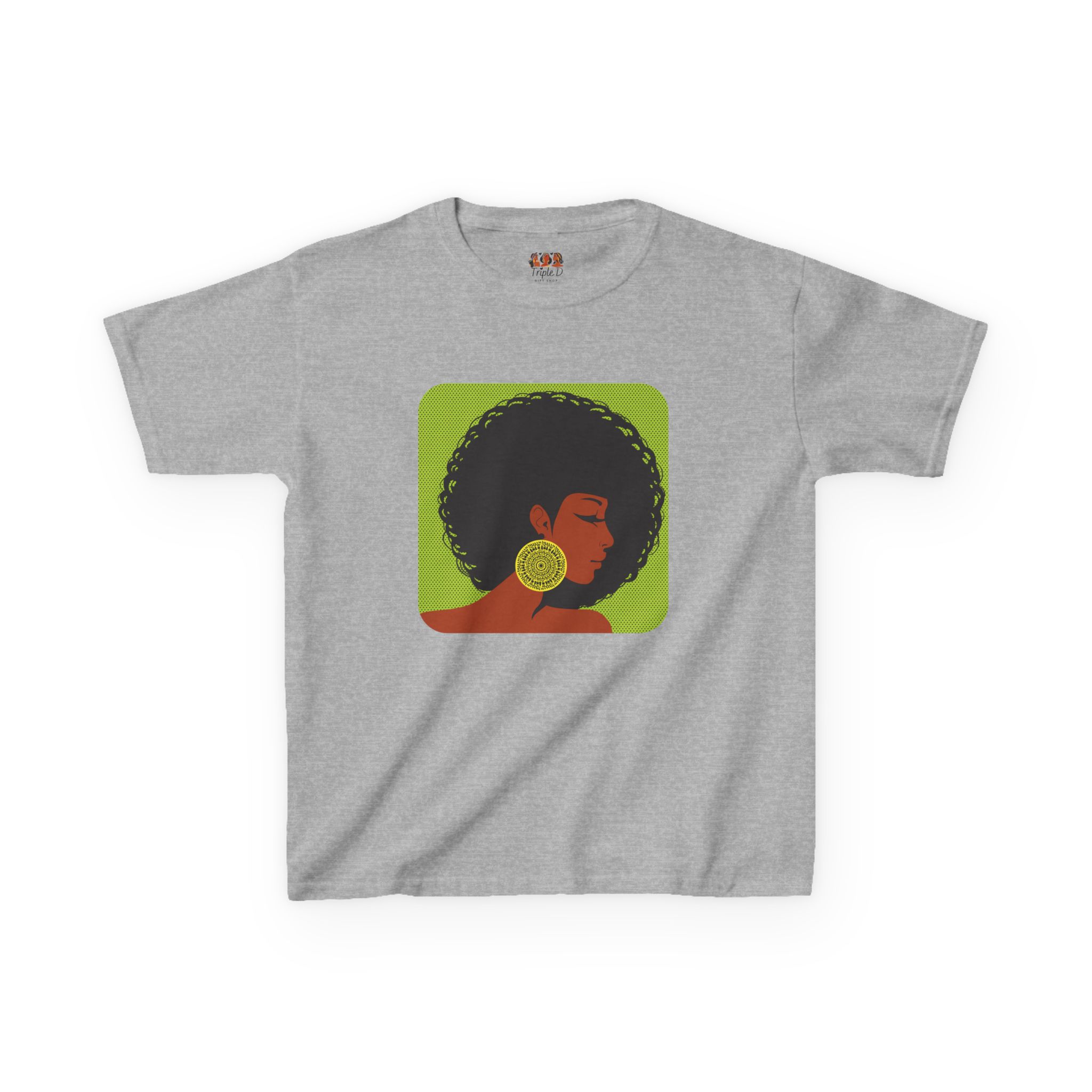 Afrocentric Kids Heavy Cotton™ T-Shirt - Black African American Girl Pride Cultural Shirt, Fun Children’s Apparel - Image 7
