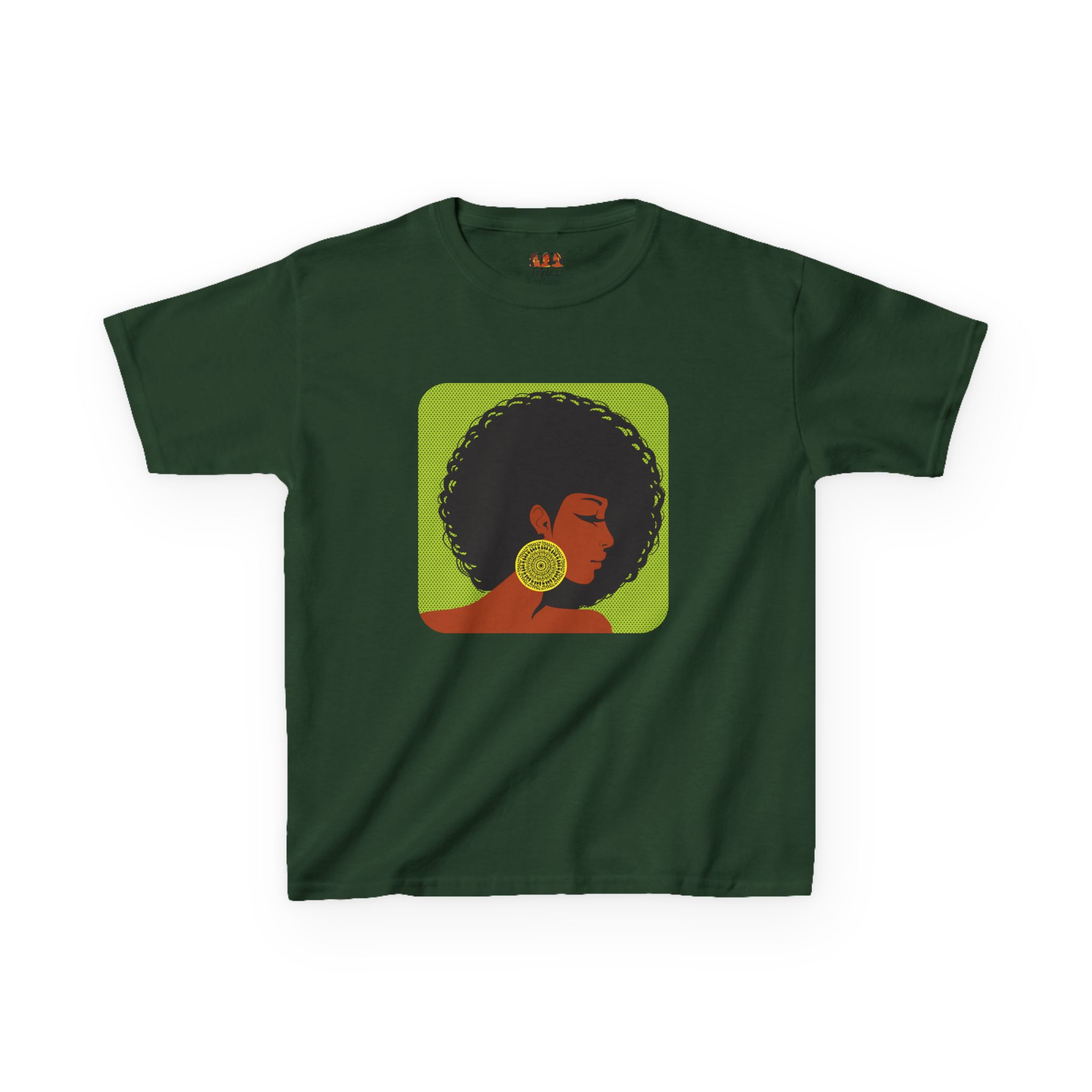 Afrocentric Kids Heavy Cotton™ T-Shirt - Black African American Girl Pride Cultural Shirt, Fun Children’s Apparel - Image 11