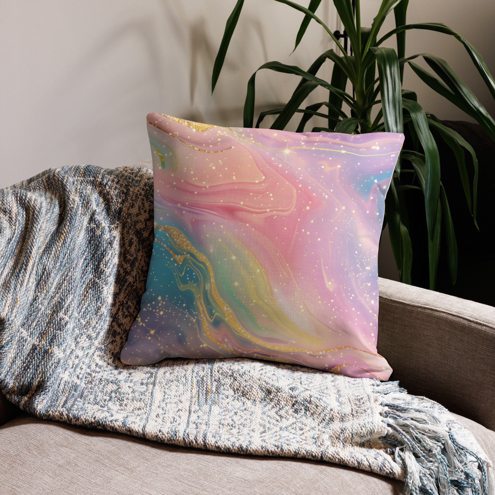 Pastel Marble Galaxy Premium Pillow - Image 6