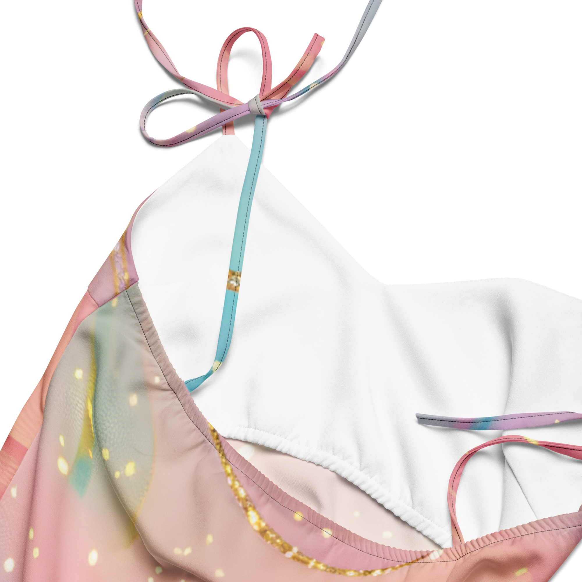 Pastel Marble Galaxy Tie-Strap Midi Dress - Image 4