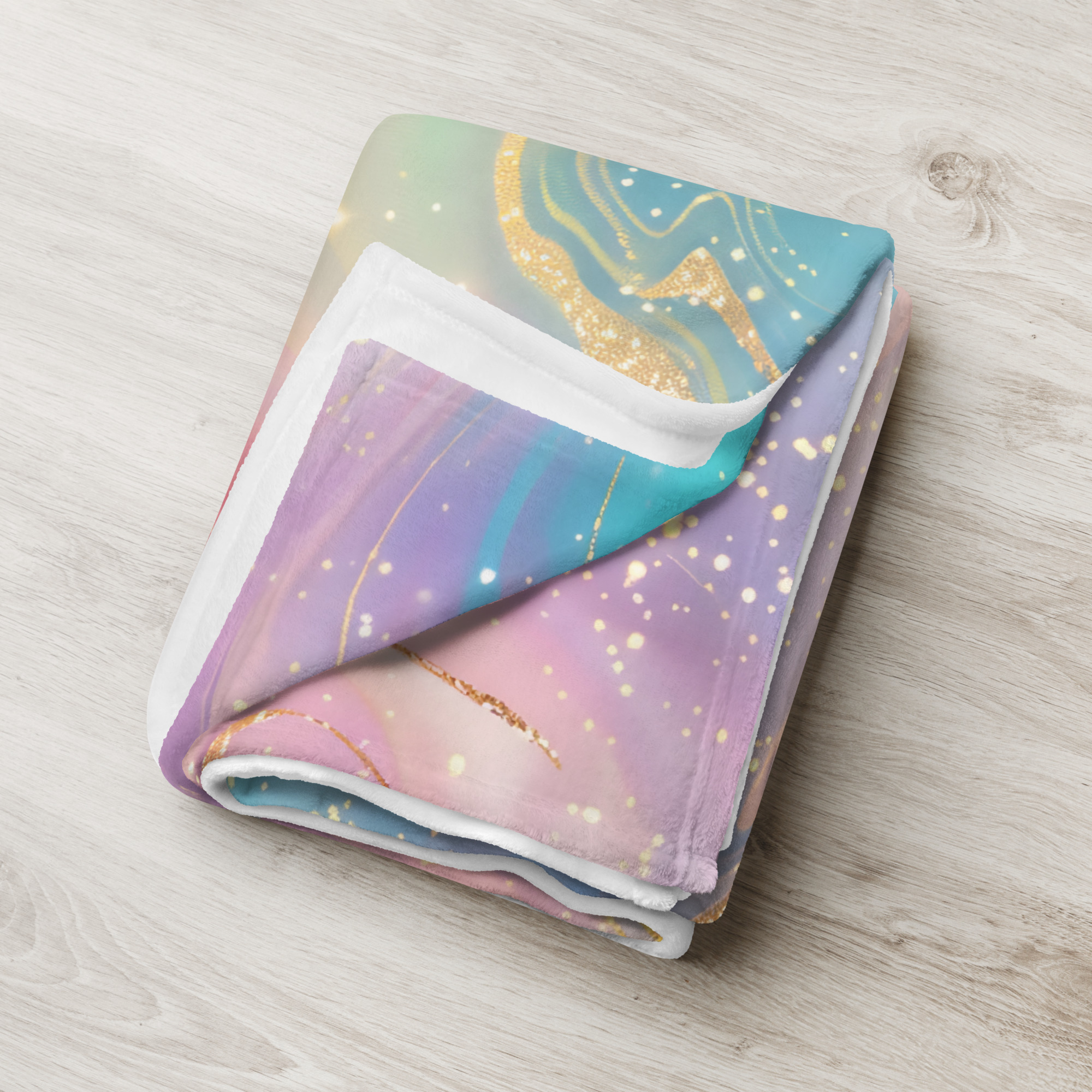 Pastel Marble Galaxy Throw Blanket