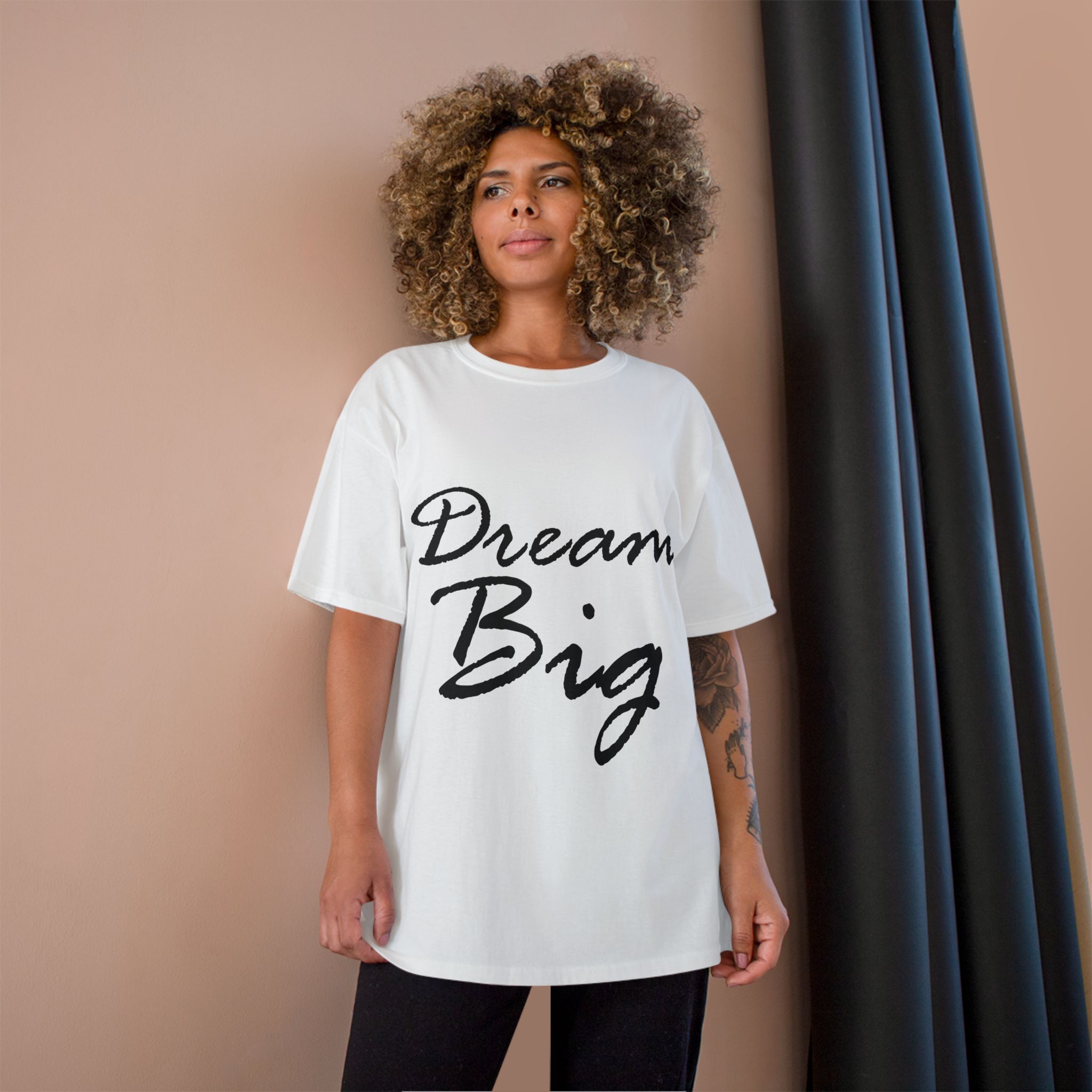 Dream Big Motivational Unisex T-Shirt — Champion Brand - Image 4