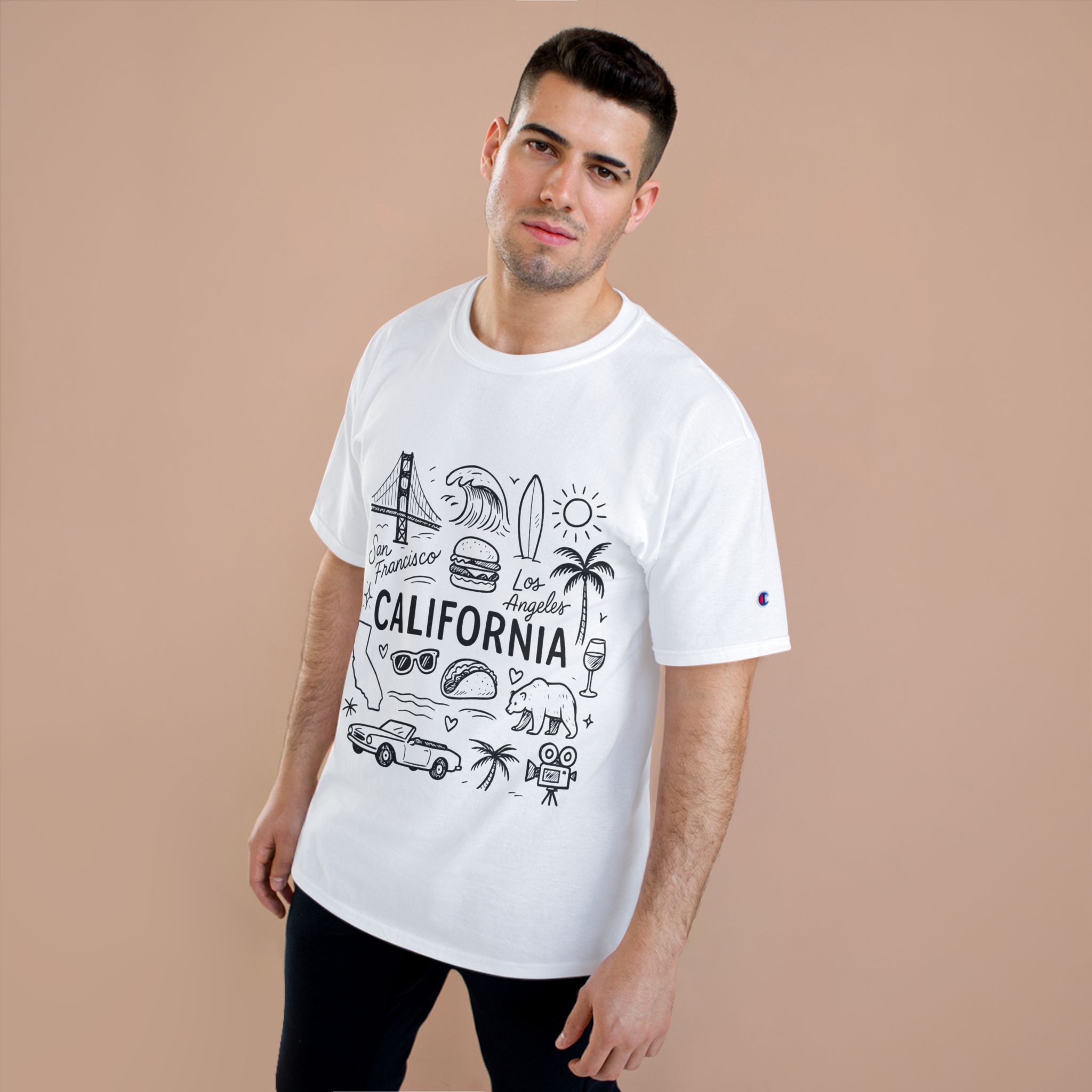 California State Icons Unisex T-Shirt — Champion Brand - Image 2
