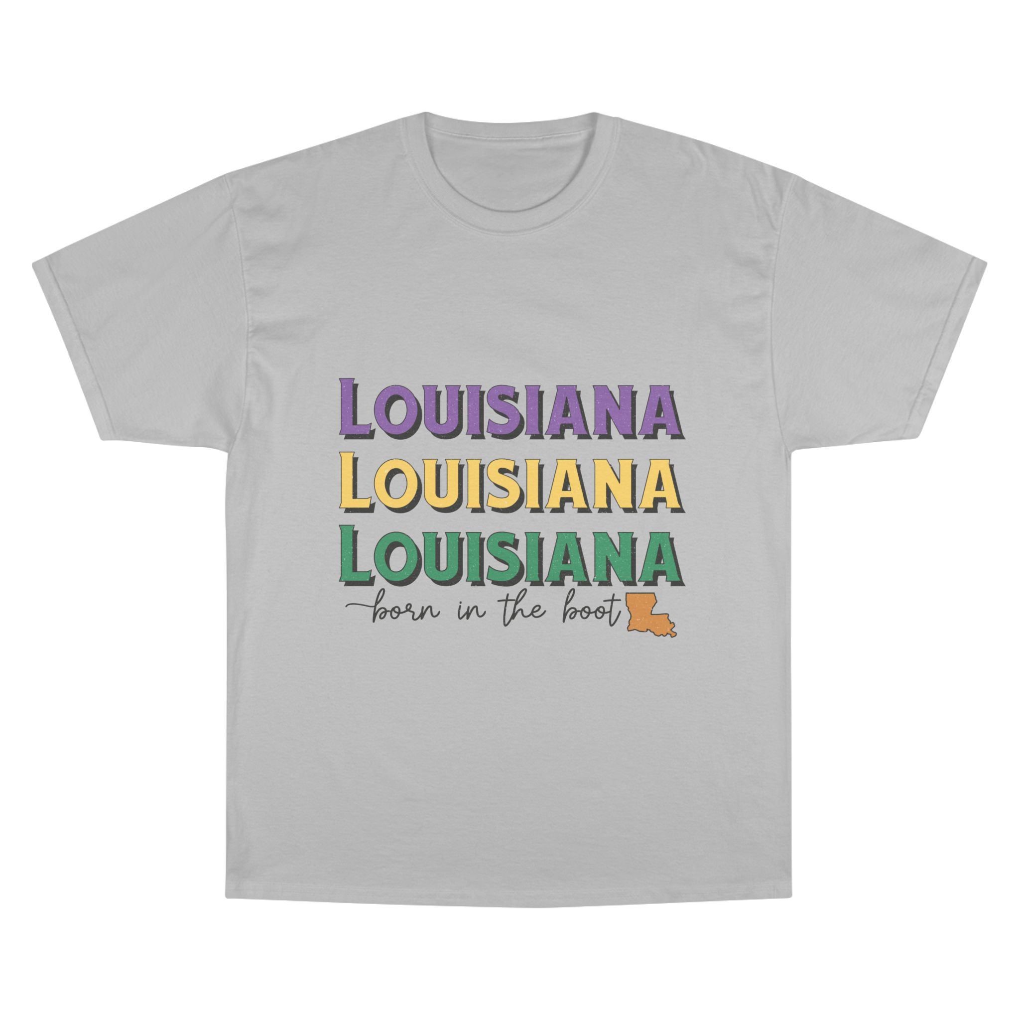 Louisiana Born in the Boot State Pride T-shirt - Champion Brand - Image 4