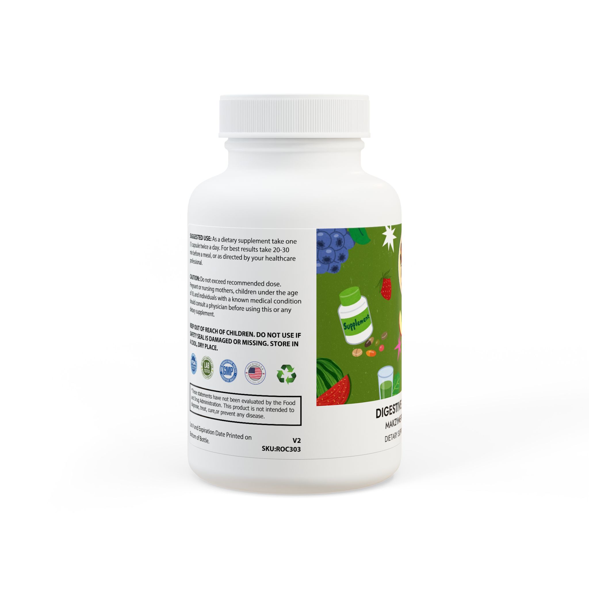 Digestive Enzyme Blend Supplement (60 Capsules) - Image 2