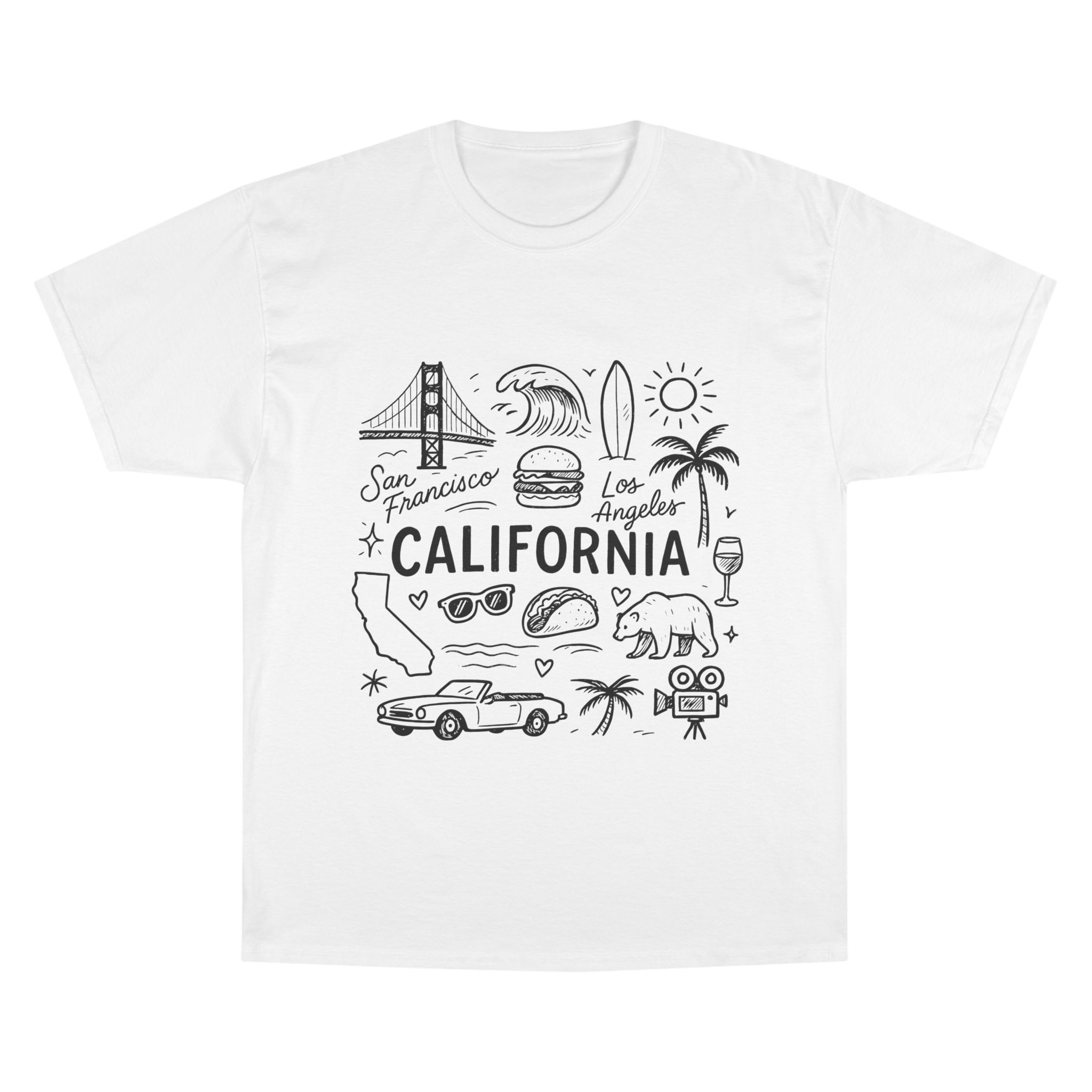 California State Icons Unisex T-Shirt — Champion Brand