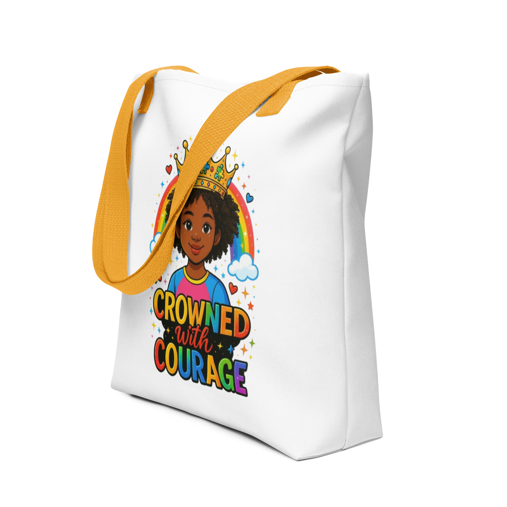 Crowned with Courage Tote Bag - Image 3