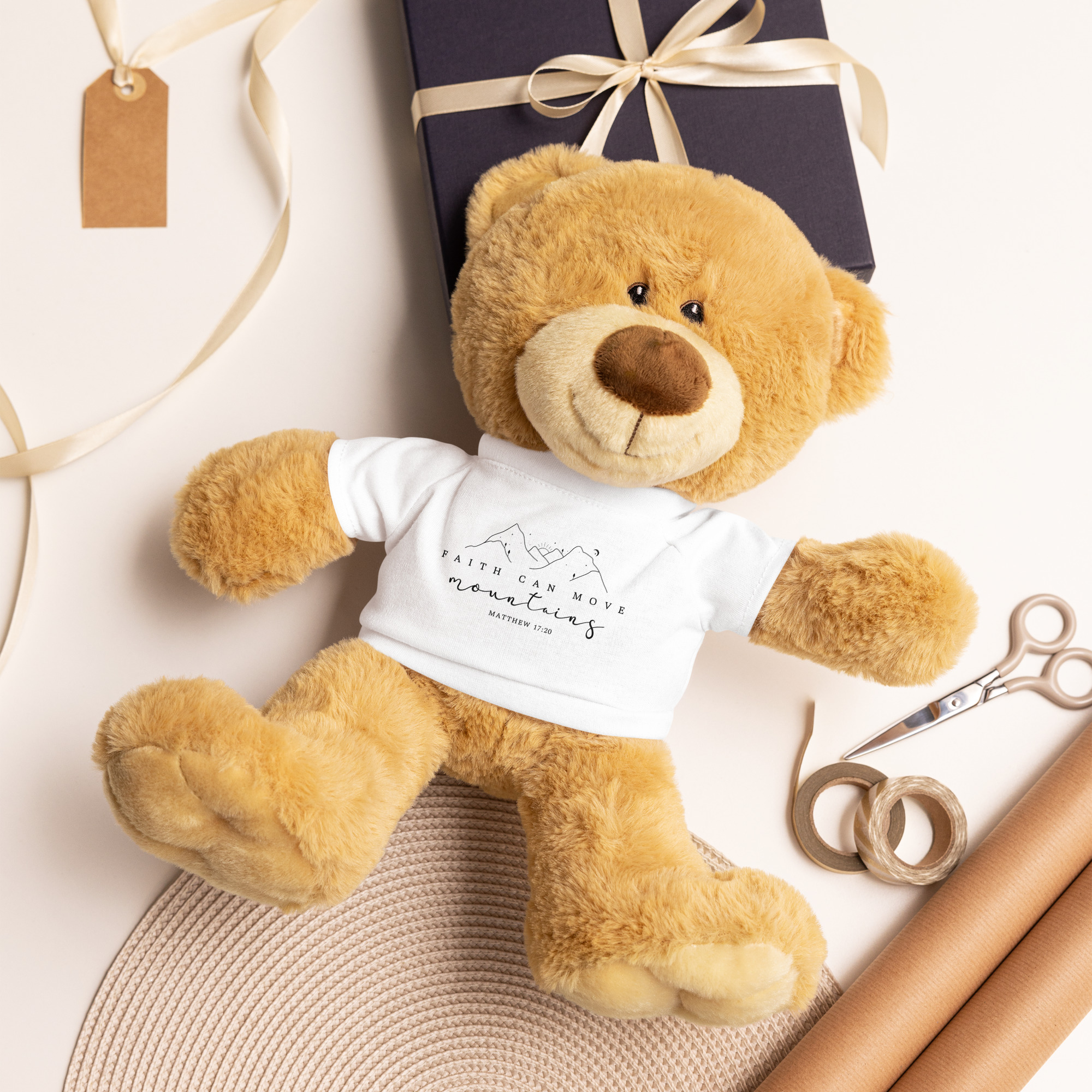 Teddy Bear with a Faith T-shirt - Image 5