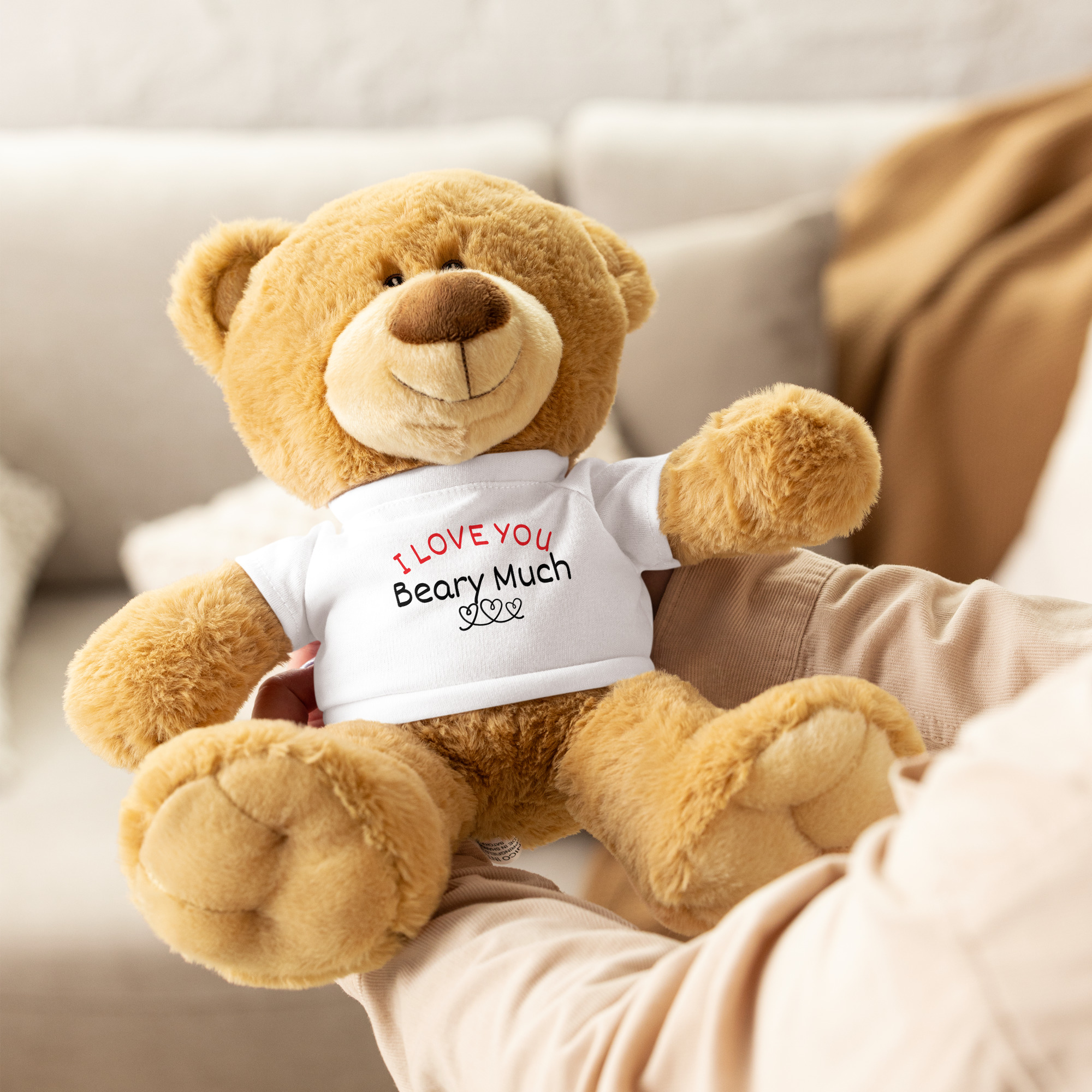 Teddy Bear with a T-shirt I Love You Beary Much - Image 3