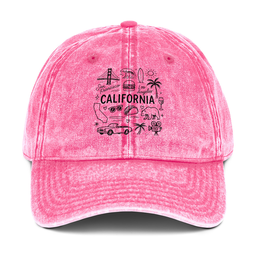 California Vintage Cotton Twill Cap - Image 8