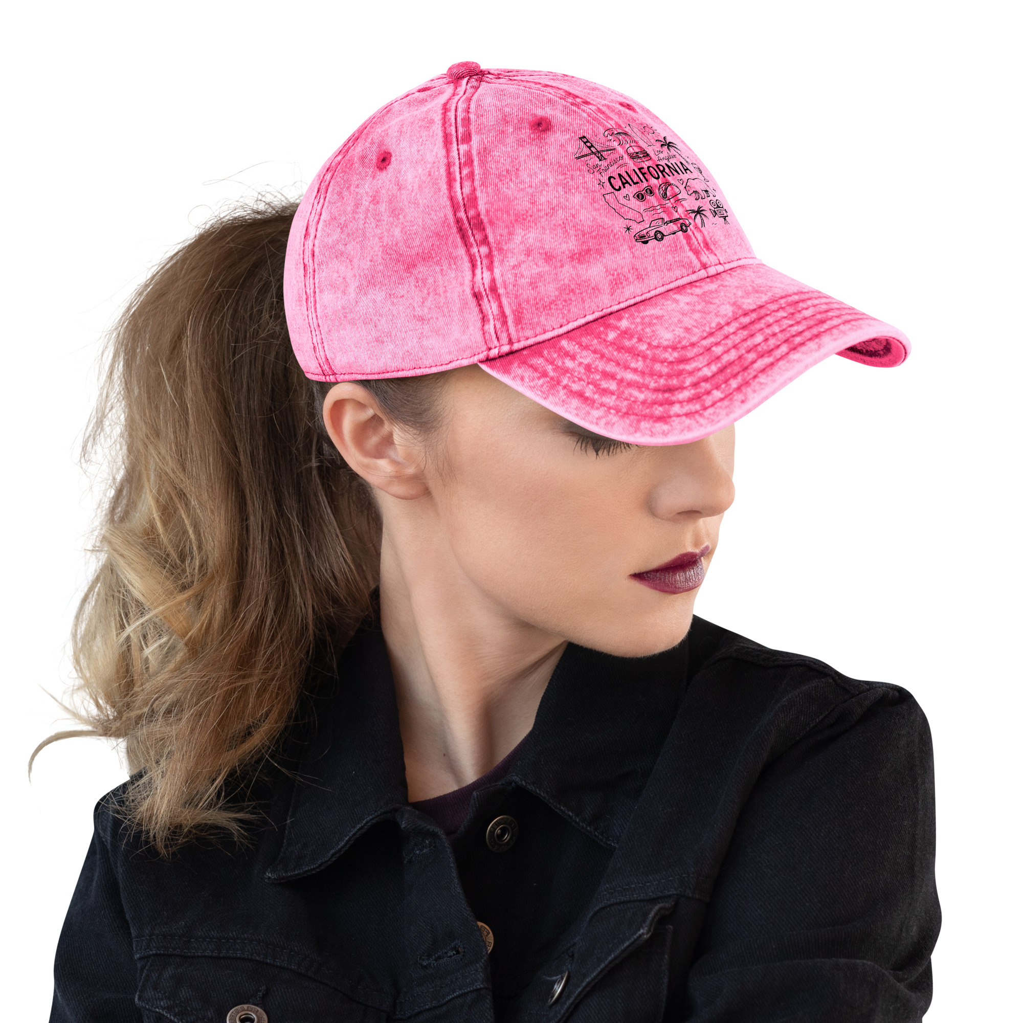 California Vintage Cotton Twill Cap - Image 4