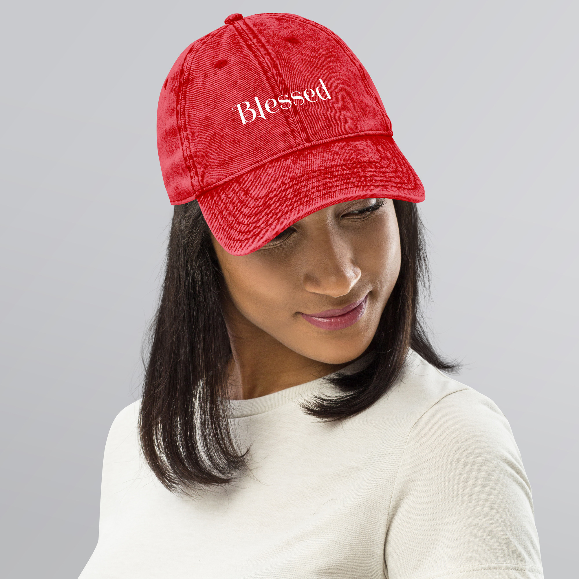 Blessed Vintage Cotton Twill Cap - Image 2