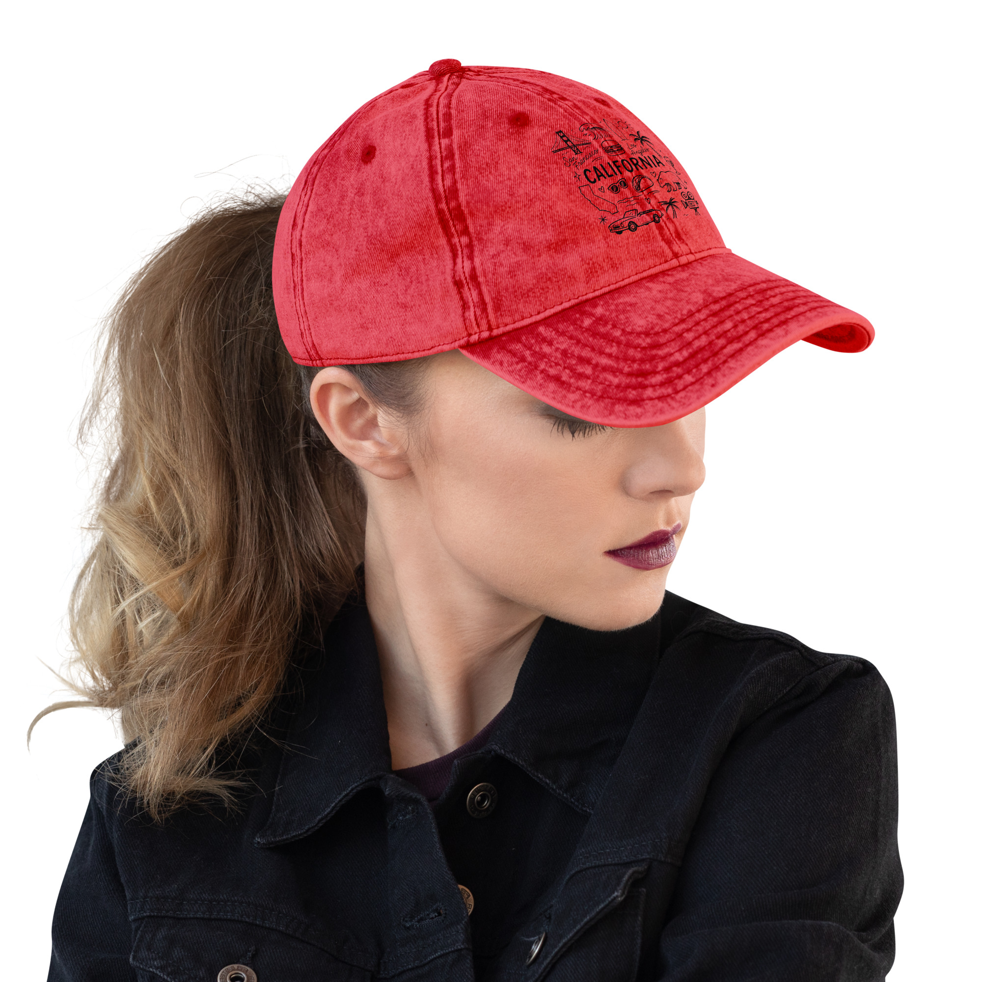 California Vintage Cotton Twill Cap - Image 3